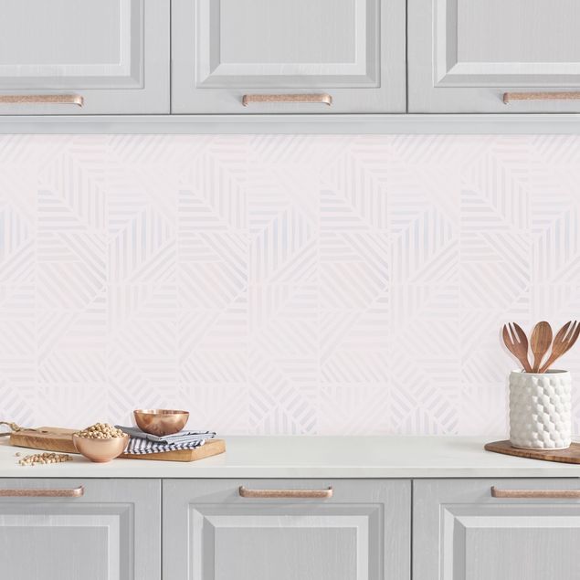 Decoración cocina Line Pattern Colour Gradient In Light Pink