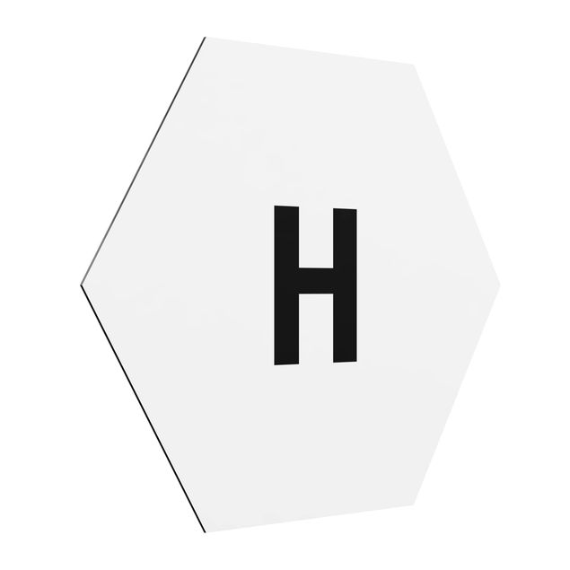 Cuadros modernos y elegantes Letter White H