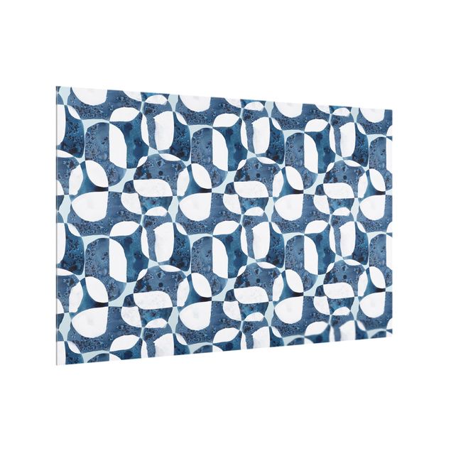 panel-antisalpicaduras-cocina Living Stones Pattern In Blue