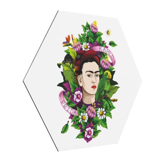 Cuadros plantas Frida Kahlo - Frida, Monkey And Parrot