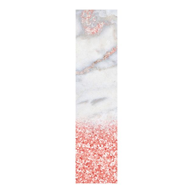 Paneles japoneses abstractos Marble Look With Pink Confetti