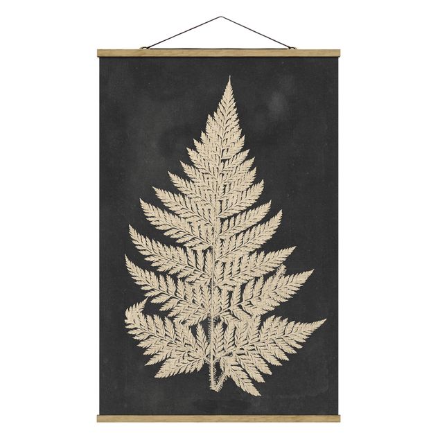 Cuadros retro vintage Fern With Linen Structure I