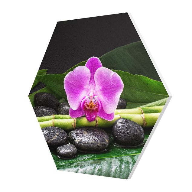 Cuadros famosos Green Bamboo With Orchid Blossom