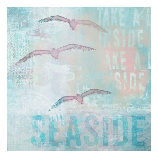 Cuadros con letras Shabby Chic Collage - Seagulls