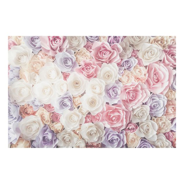 panel-antisalpicaduras-cocina Pastel Paper Art Roses