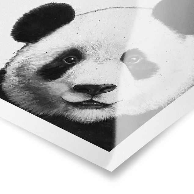 Láminas animales Illustration Panda Black And White Drawing