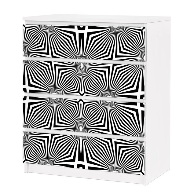 papel-adhesivo-para-muebles Abstract Ornament Black And White