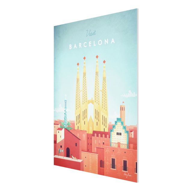 Cuadros famosos Travel Poster - Barcelona