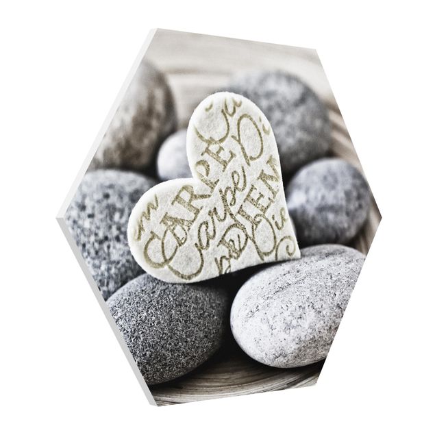Cuadros modernos Carpe Diem Heart With Stones