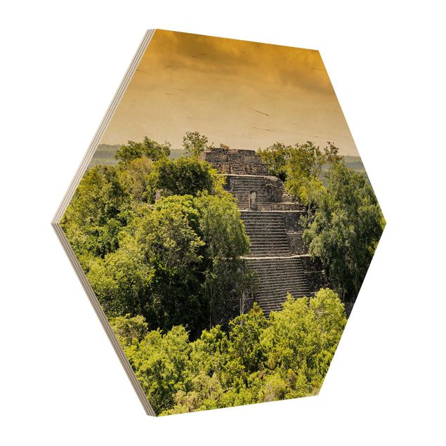 Cuadros hexagonales Pyramid of Calakmul