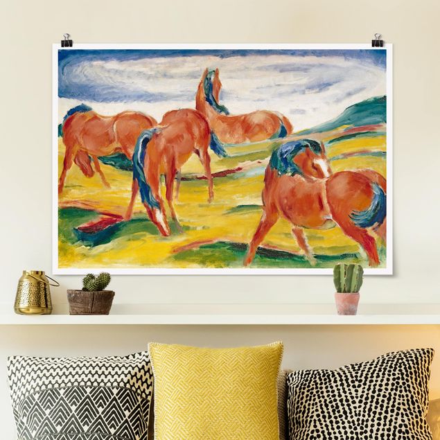 Cuadros expresionistas Franz Marc - Grazing Horses