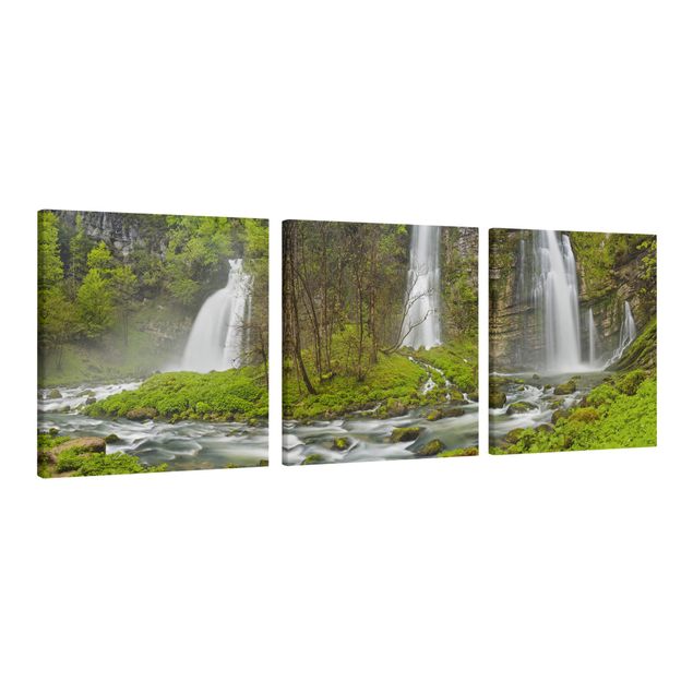 Lienzos paisajes naturales Waterfalls Cascade De Flumen