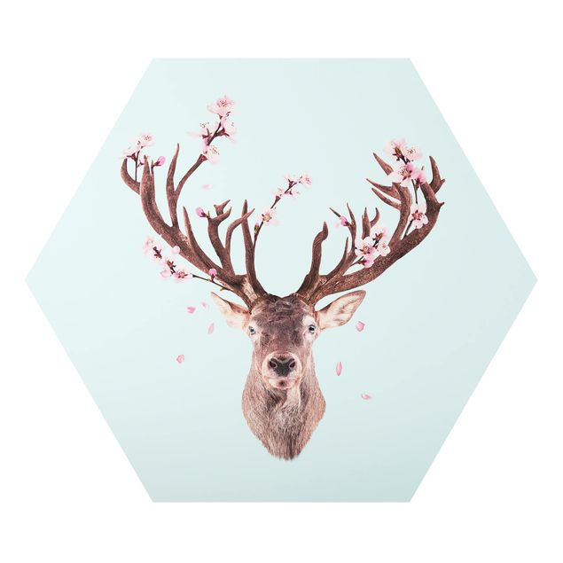 Cuadros famosos Deer With Cherry Blossoms