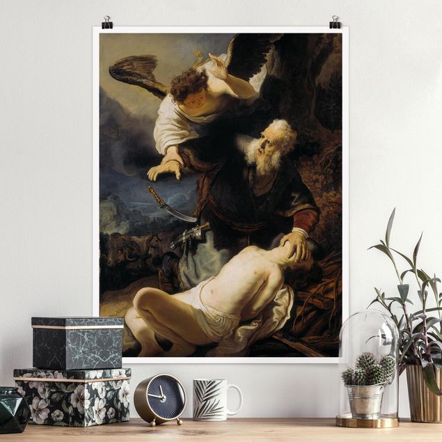Cuadros de Barroco  Rembrandt van Rijn - The Angel prevents the Sacrifice of Isaac