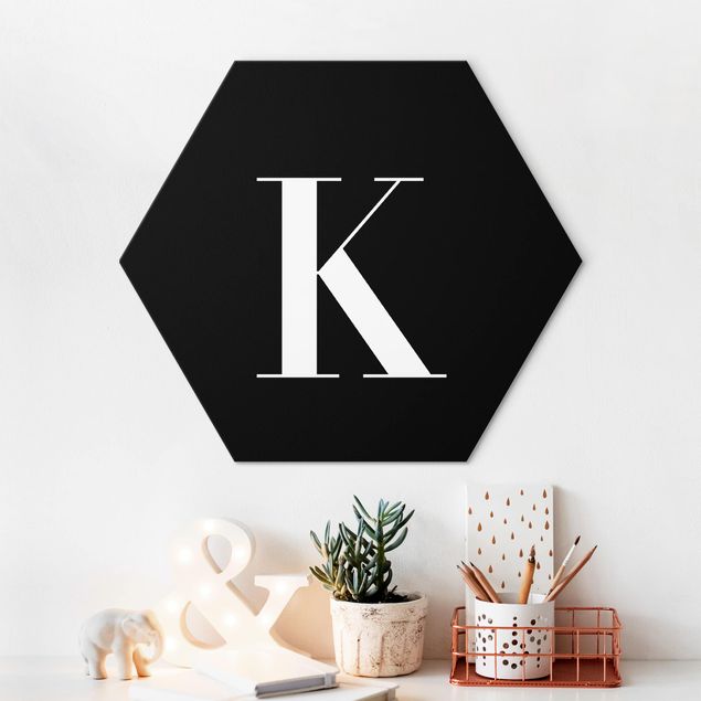 Cuadros con letras Letter Serif Black K