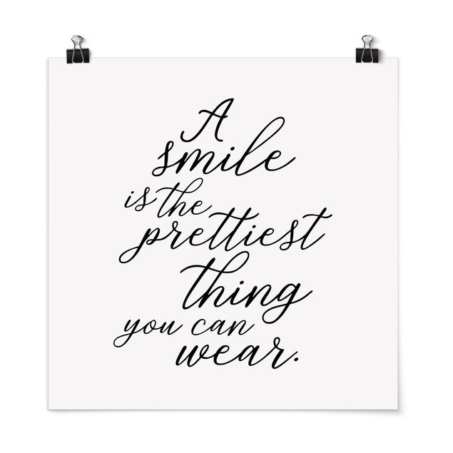 Láminas frases A Smile Is The Prettiest Thing