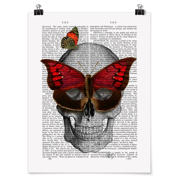 Póster animales Scary Reading - Butterfly Mask
