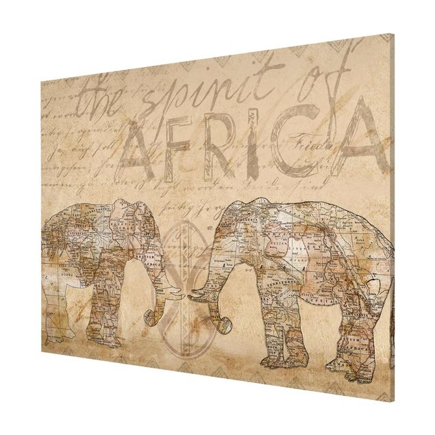 Tableros magnéticos mapamundi Vintage Collage - Spirit Of Africa