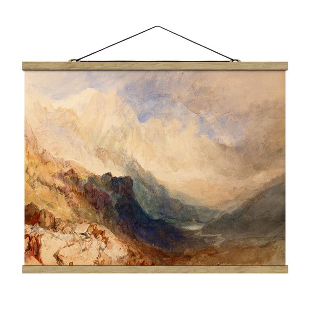 Estilos artísticos William Turner - View along an Alpine Valley, possibly the Val d'Aosta
