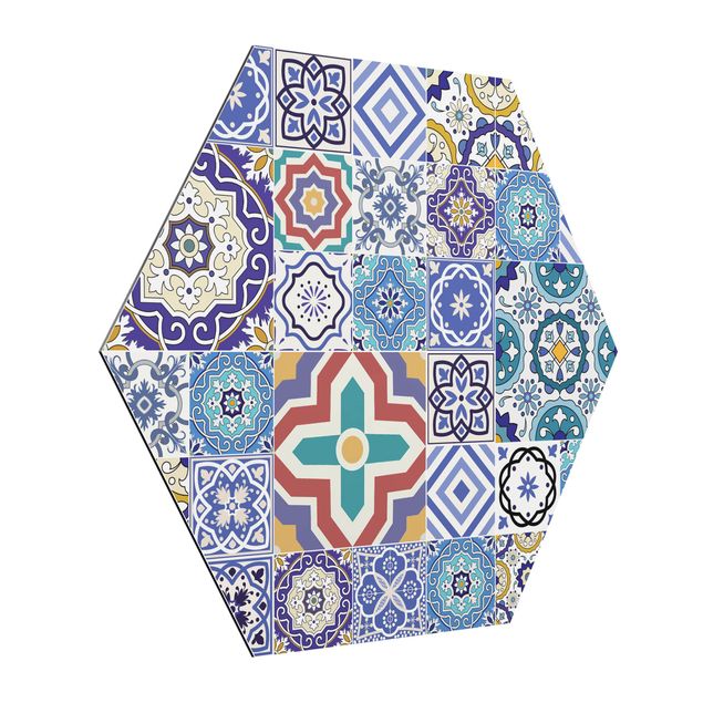 Cuadros en tonos azules Backsplash - Elaborate Portoguese Tiles
