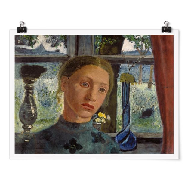 Estilos artísticos Paula Modersohn-Becker - Girl'S Head In Front Of A Window