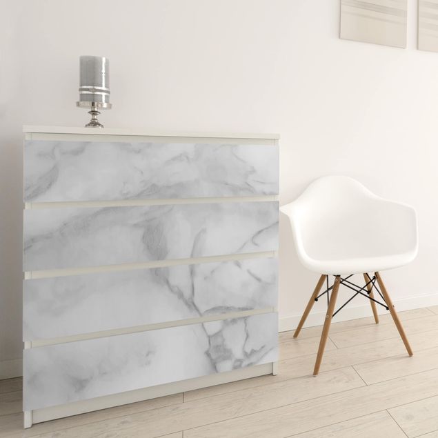 Papel adhesivo para muebles mate Marble Look Black And White