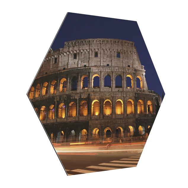 Cuadros modernos y elegantes Colosseum in Rome at night