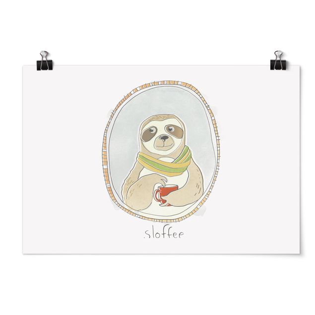 Cuadros modernos y elegantes Caffeinated Sloth
