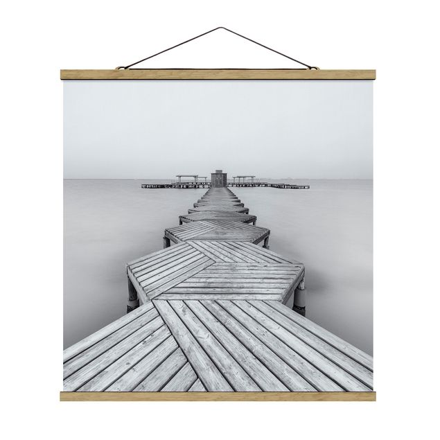 Cuadros naturaleza Wooden Pier In Black And White