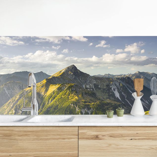 Decoración en la cocina Mountains And Valley Of The Lechtal Alps In Tirol