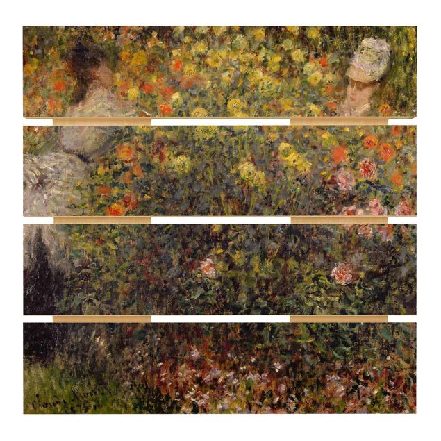 Estilos artísticos Claude Monet - Two Ladies in the Flower Garden