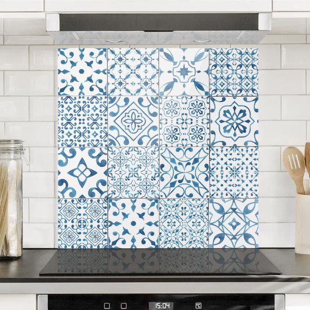 Decoración cocina Pattern Tiles Blue White