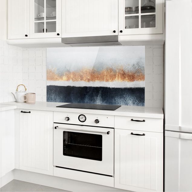 Panel antisalpicaduras cocina patrones Golden Horizon Watercolor