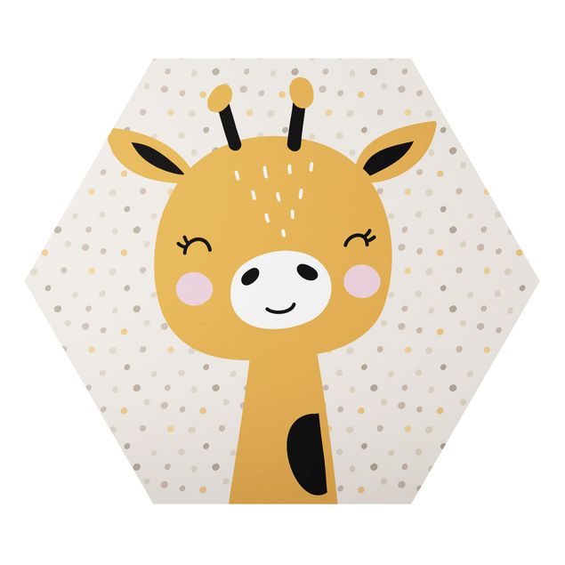 Cuadros tonos amarillos Baby Giraffe