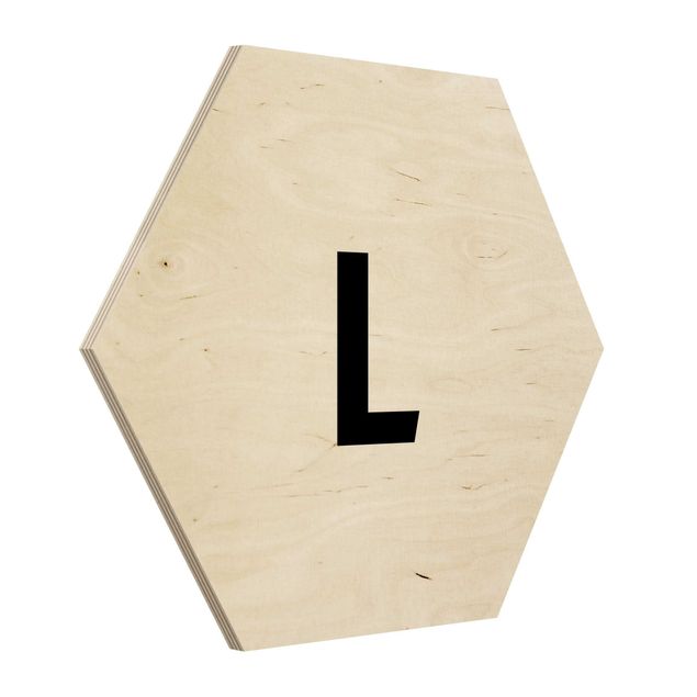 cuadros hexagonales Letter White L