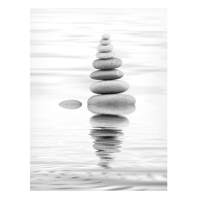 Tableros magnéticos efecto piedra Stone Tower In Water Black And White