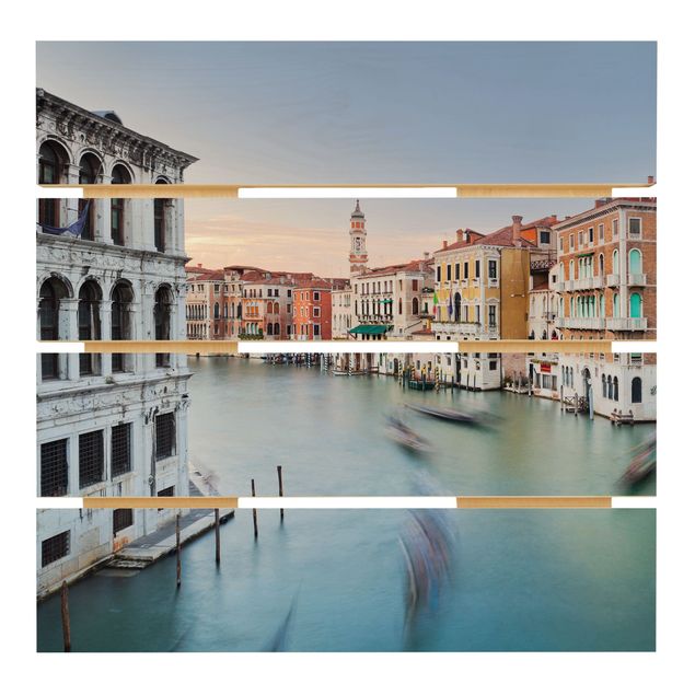 Cuadros de madera Grand Canal View From The Rialto Bridge Venice