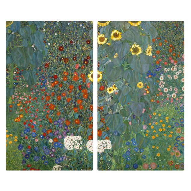 Cubre vitrocerámicas flores Gustav Klimt - Garden Sunflowers