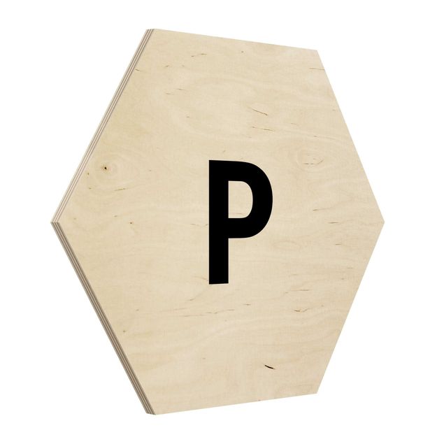 cuadros hexagonales Letter White P