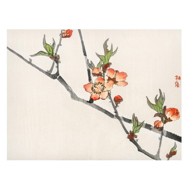 Tableros magnéticos flores Asian Vintage Drawing Cherry Blossom Branch