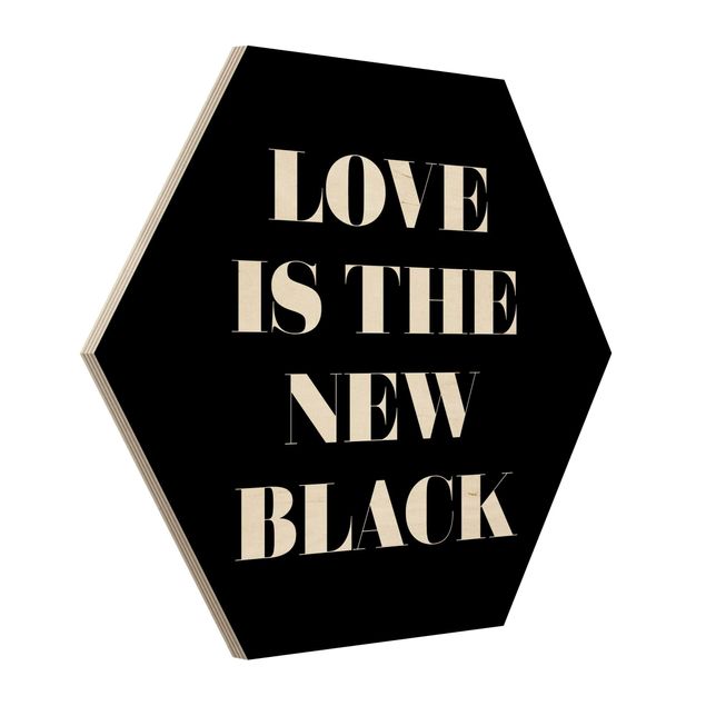 Cuadros hexagonales Love Is The New Black