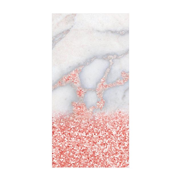 Alfombras modernas abstractas Marble Look With Pink Confetti