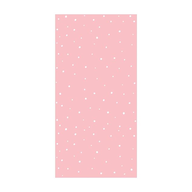 Alfombras grandes Drawn Little Dots On Pastel Pink