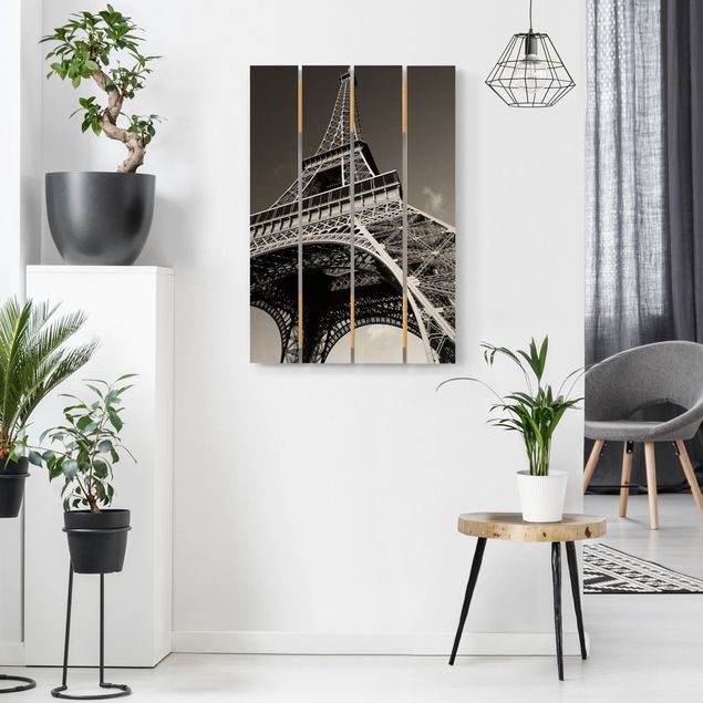 Cuadros en madera Eiffel tower