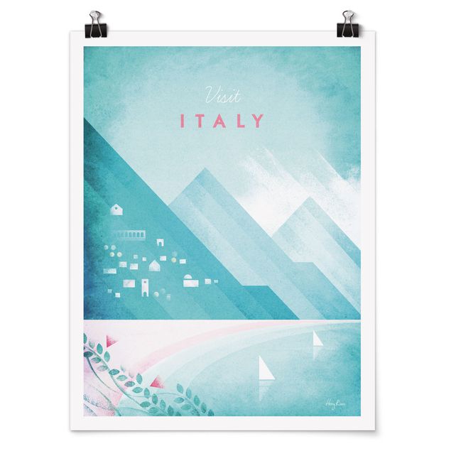 Cuadros paisajes Travel Poster - Italy