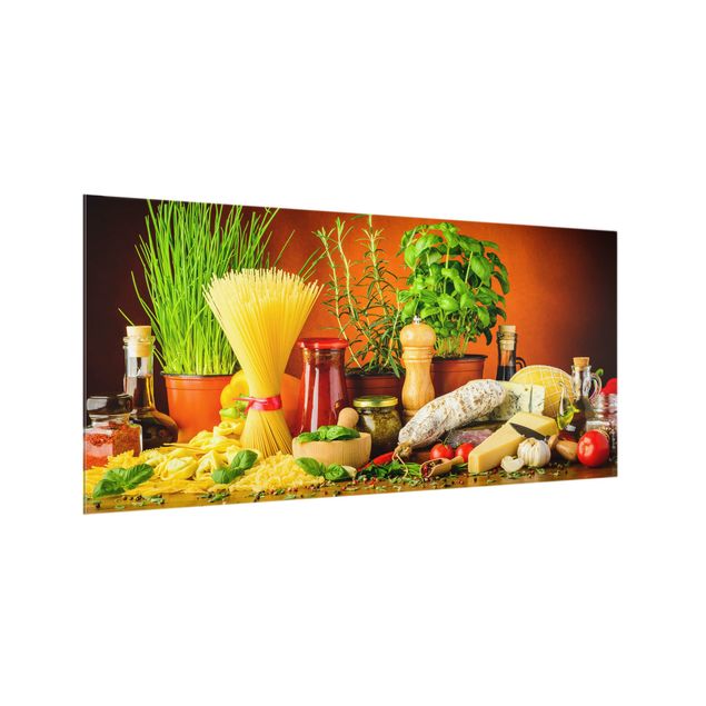Panel antisalpicaduras cocina especias y hierbas Italian Kitchen