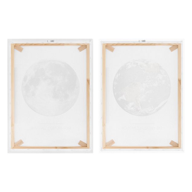 Cuadros en lienzo Moon And Earth