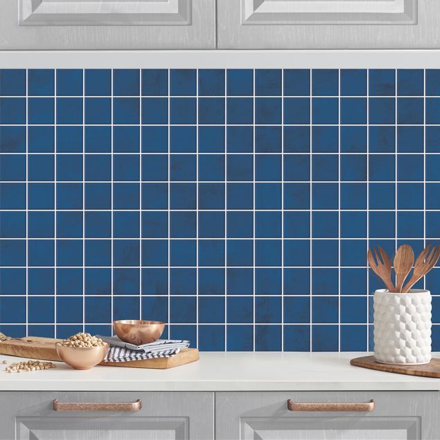 Decoración de cocinas Mosaic Concrete Tiles - Blue