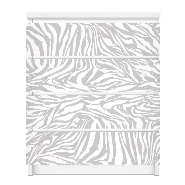 Láminas de vinilo Zebra Design Light Grey Stripe Pattern