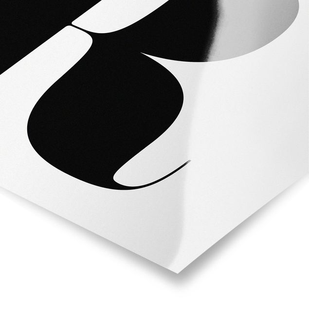 Cuadros modernos blanco y negro Antiqua Letter R